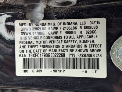 2016 Honda Civic Touring