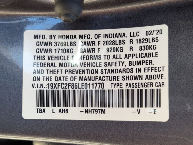 2020 Honda Civic Sport