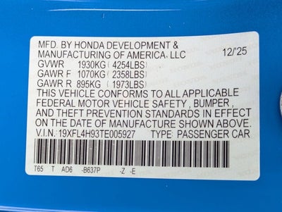 2026 Honda Civic FWD Touring Hybrid