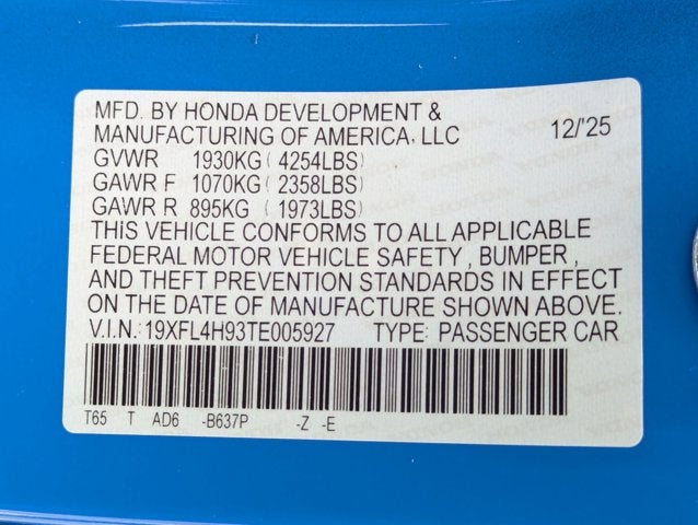 2026 Honda Civic FWD Touring Hybrid