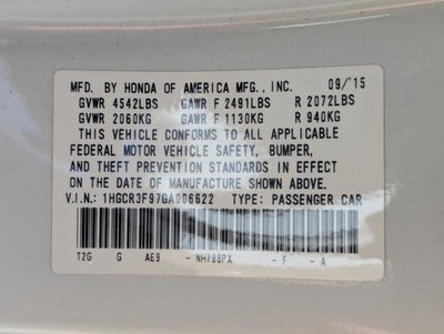 2016 Honda Accord Sedan Touring