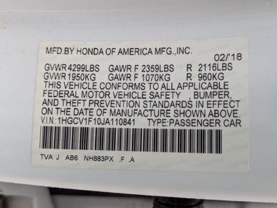 2018 Honda Accord Sedan LX