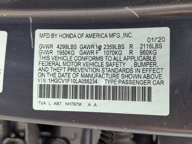 2020 Honda Accord Sedan LX