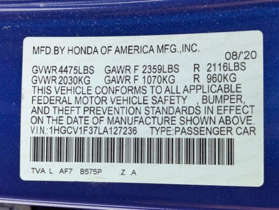 2020 Honda Accord Sedan Sport