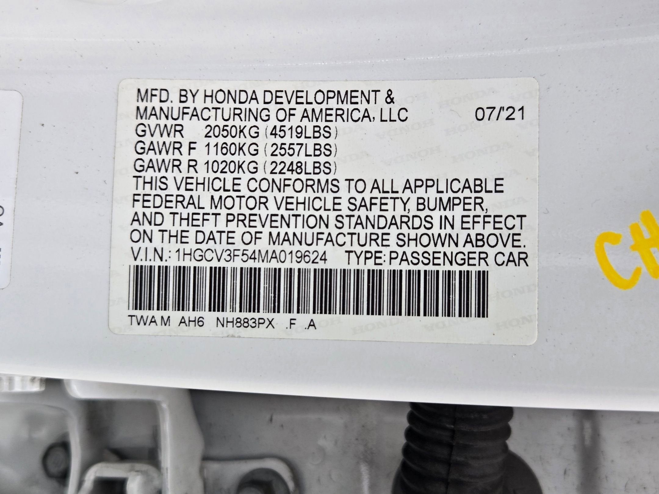 2021 Honda Accord Hybrid EX-L