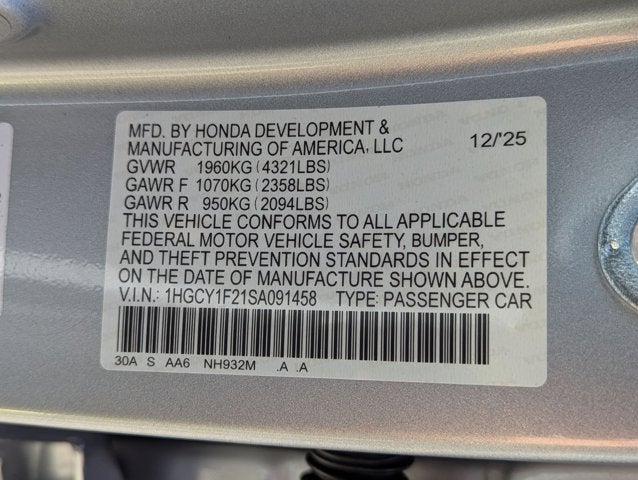 2025 Honda Accord Sedan LX