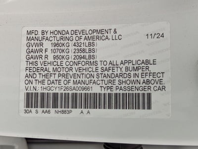 2025 Honda Accord Sedan LX