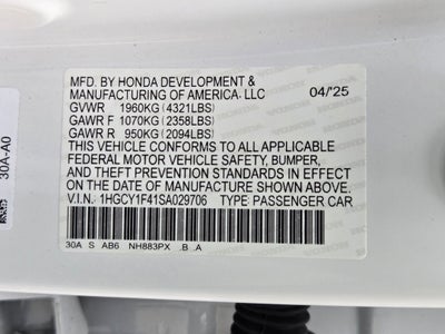 2025 Honda Accord Sedan SE