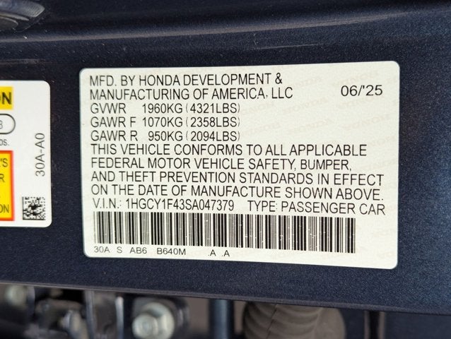 2025 Honda Accord Sedan SE