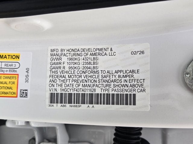 2026 Honda Accord Sedan SE