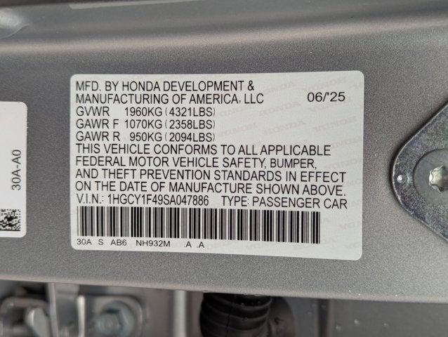 2025 Honda Accord Sedan SE