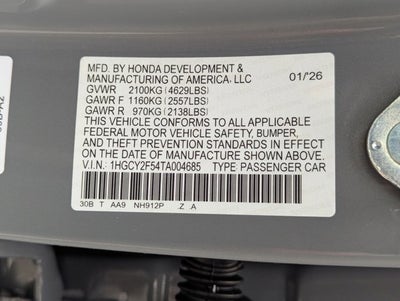 2026 Honda Accord Sedan Sport Hybrid