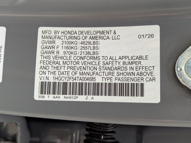 2026 Honda Accord Sedan Sport Hybrid