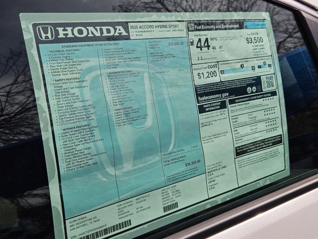 2025 Honda Accord Sedan HYBRID SPORT