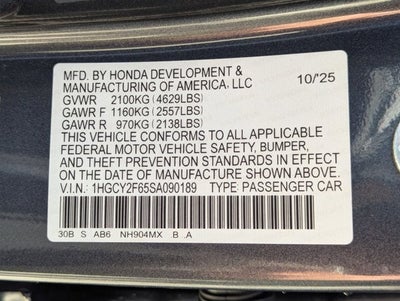 2025 Honda Accord Hybrid HYBRID EX-L