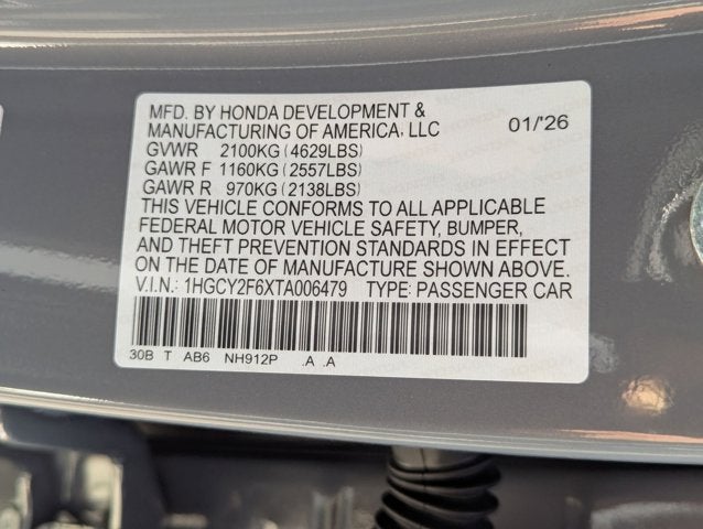 2026 Honda Accord Hybrid EX-L Hybrid