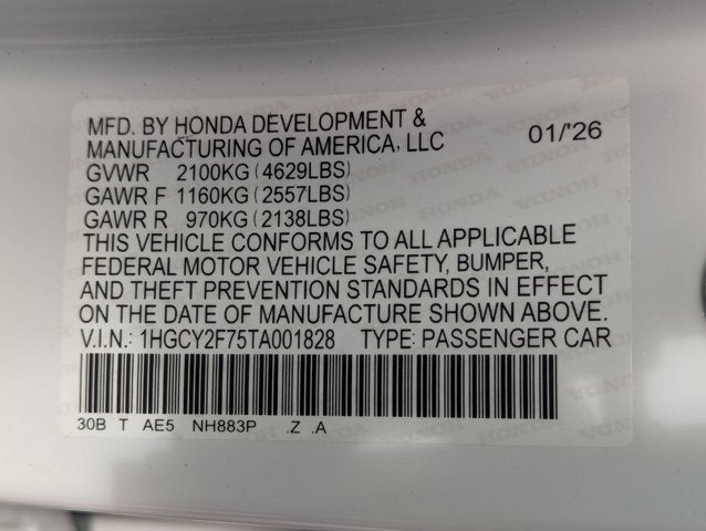 2026 Honda Accord Hybrid Sport-L