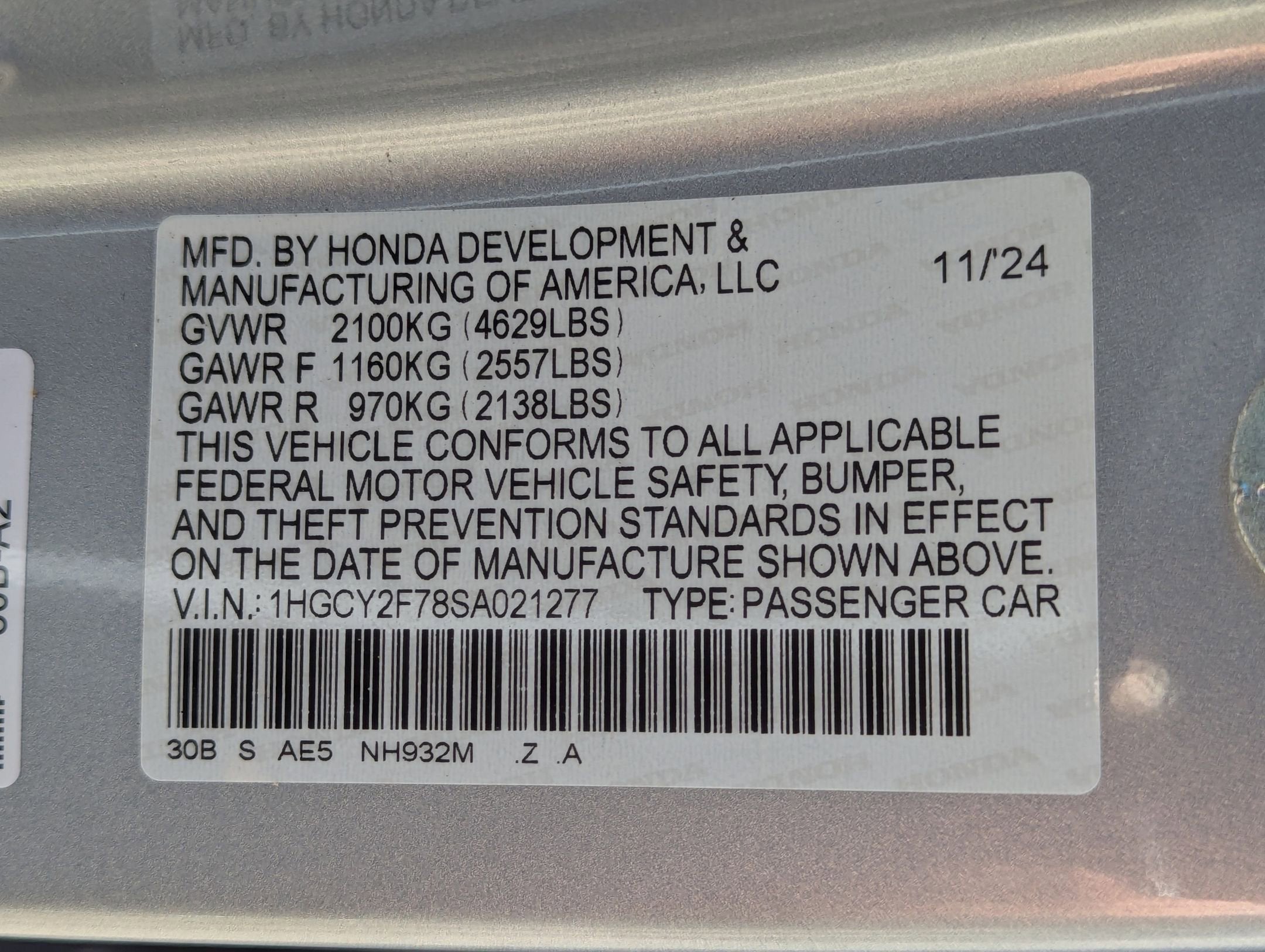 2025 Honda Accord Sedan HYBRID SPORT-L