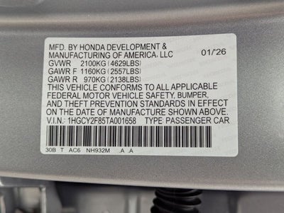 2026 Honda Accord Sedan Touring Hybrid