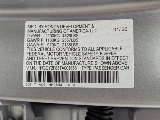 2026 Honda Accord Sedan Touring Hybrid