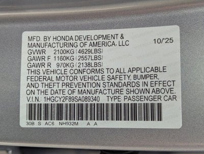 2025 Honda Accord Hybrid Touring