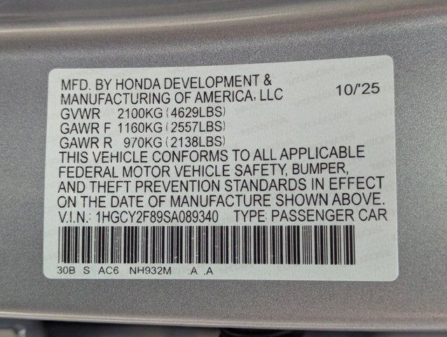 2025 Honda Accord Hybrid Touring