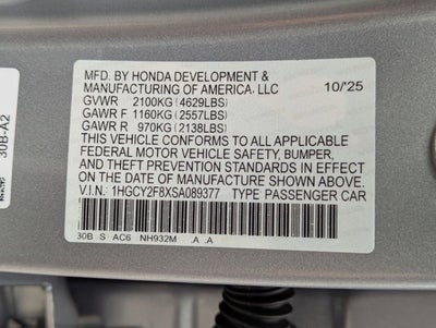 2025 Honda Accord Hybrid HYBRID TOURING