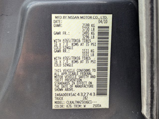 2010 Nissan Frontier SE