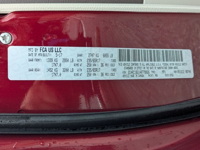 2017 Chrysler Pacifica Touring Plus