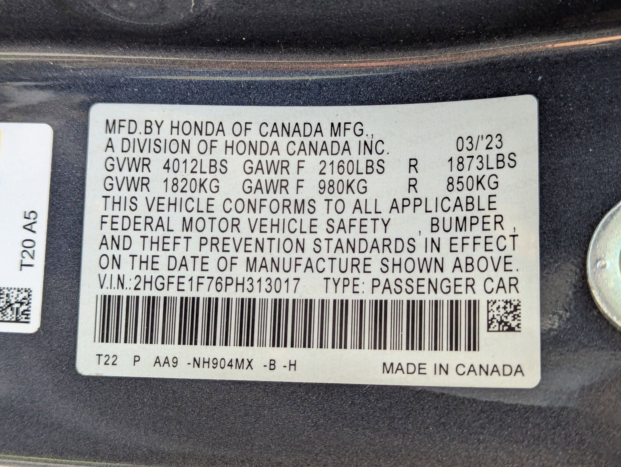 2023 Honda Civic 1.5T 4D EX