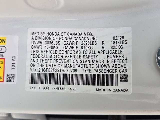 2026 Honda Civic 2WD LX