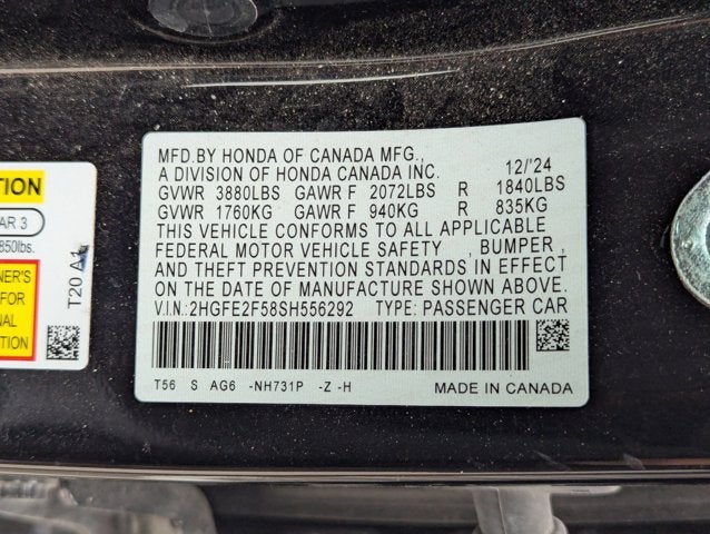 2025 Honda Civic Sport