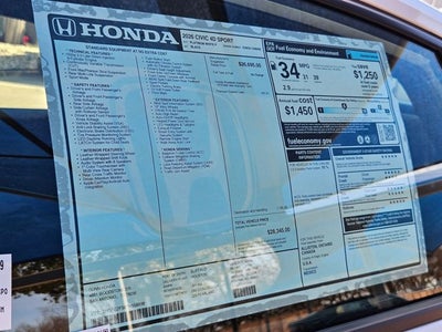 2026 Honda Civic Sedan Sport