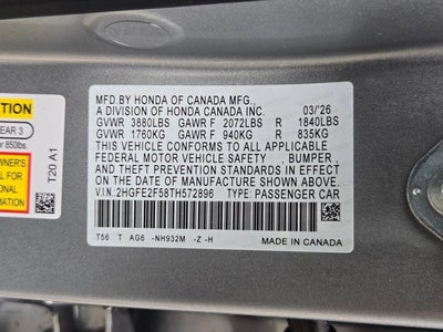 2026 Honda Civic Sedan Sport