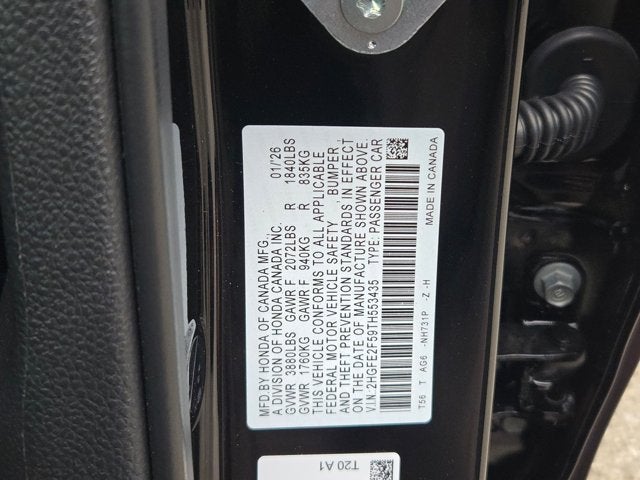 2026 Honda Civic Sport