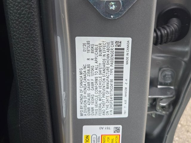 2026 Honda Civic Sedan Hybrid Sport Touring