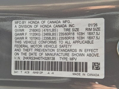 2026 Honda CR-V 2WD EX