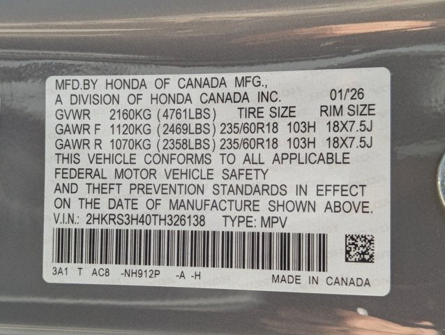 2026 Honda CR-V 2WD EX