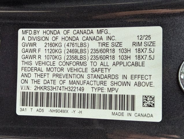 2026 Honda CR-V 2WD EX-L