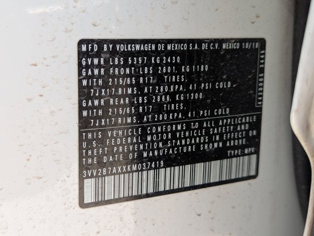 2019 Volkswagen Tiguan Base