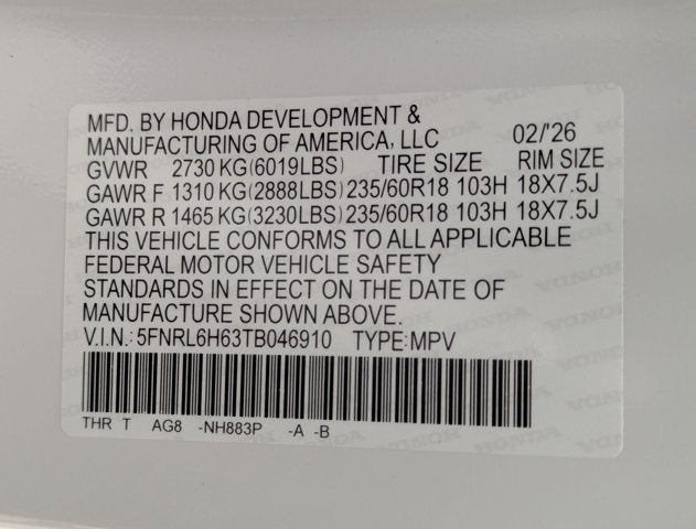 2026 Honda Odyssey EX-L