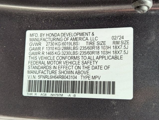 2024 Honda Odyssey EX-L