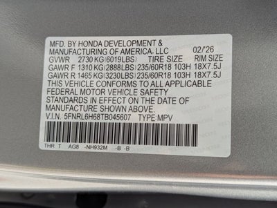 2026 Honda Odyssey EX-L