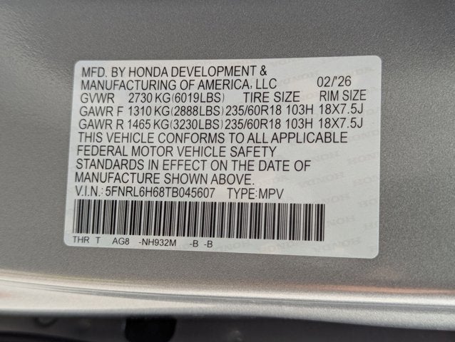 2026 Honda Odyssey EX-L