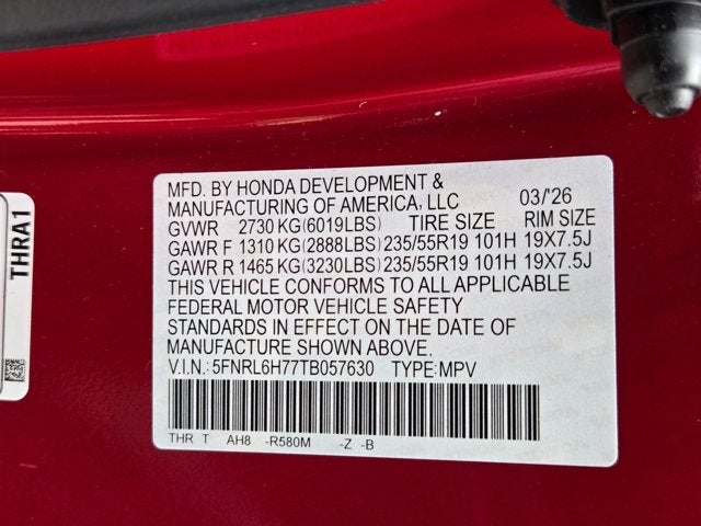 2026 Honda Odyssey Sport-L