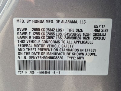 2017 Honda Pilot AWD Touring