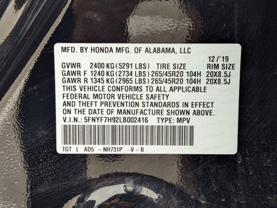 2020 Honda Passport Touring