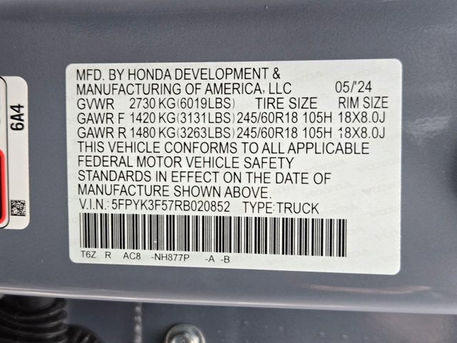 2024 Honda Ridgeline RTL