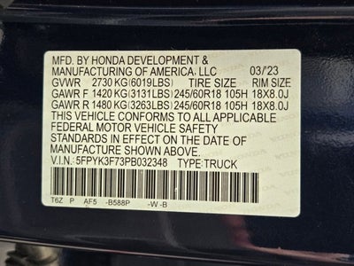 2023 Honda Ridgeline RTL-E