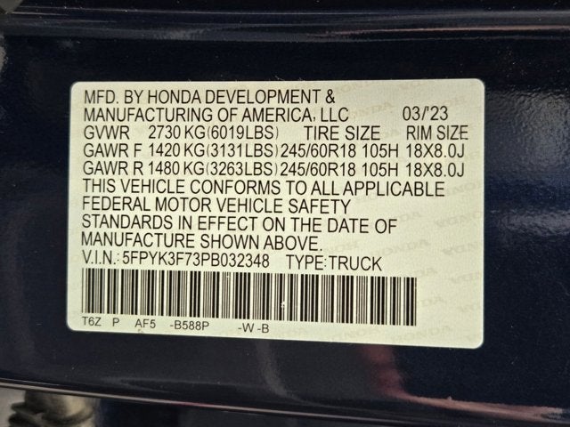 2023 Honda Ridgeline RTL-E